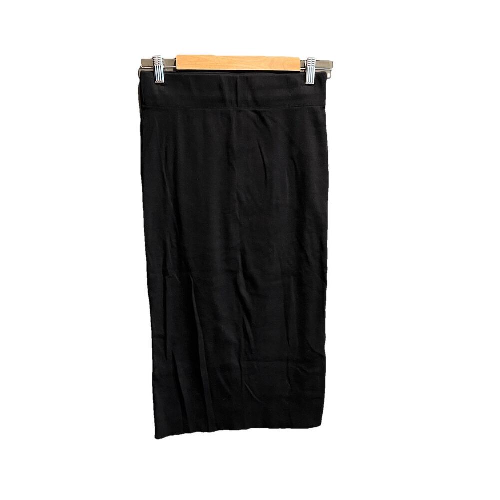 Standard‎ James Perse Black Ribbed Pull On Women's Skirt Size 2